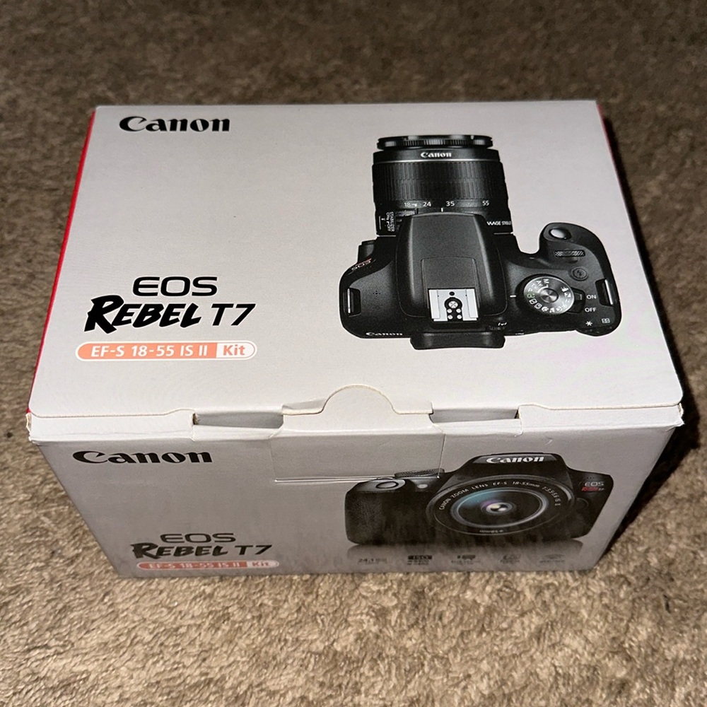 Canon EOS Rebel T7 24.1 MP Digital SLR Camera - Black (Kit with 18-55 Lens)